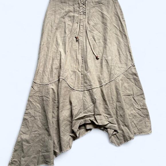 Other Dresses & Skirts - Vintage asymmetrical khaki maxi skirt